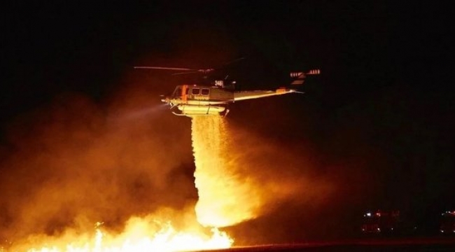 Yangın söndürme helikopterine lazer tuttular
