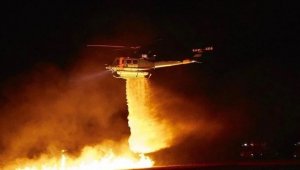 Yangın söndürme helikopterine lazer tuttular