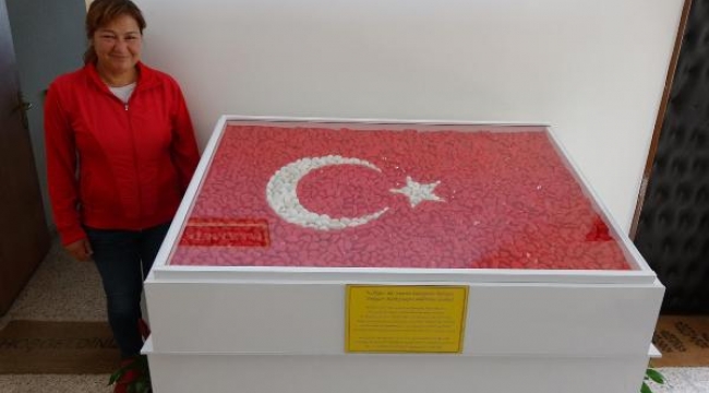 'Yıpranmış bayrak, uykumu kaçırıyor' dedi, bir gecede ilçedeki Türk bayraklarını değiştirdi