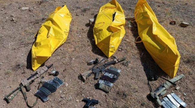 3 terörist, etkisiz hale getirildi, sarı torbaya konuldu