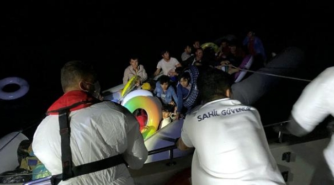 Ayvacık'ta 58 kaçak göçmen kurtarıldı