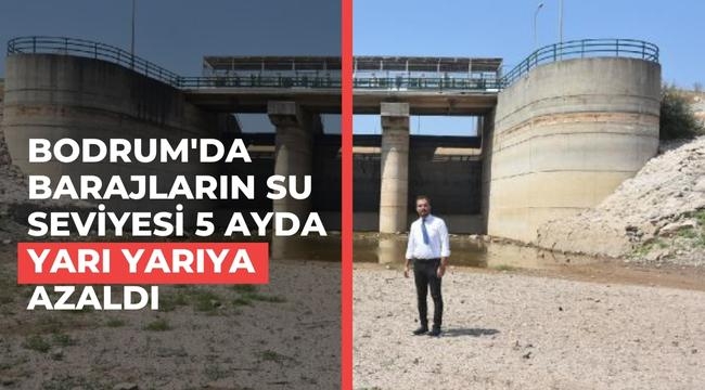 Bodrum'da barajların su seviyesi 5 ayda yarı yarıya azaldı