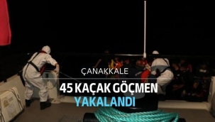 Çanakkale'de 45 kaçak göçmen yakalandı 