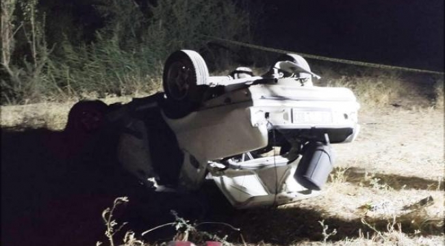 Denizli'de otomobil, şarampole devrildi: 2 ölü, 1 yaralı
