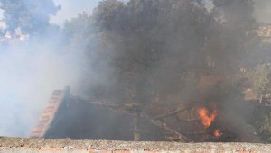 Kuşadası'da tarihi Mavi Köşk yangında küle döndü