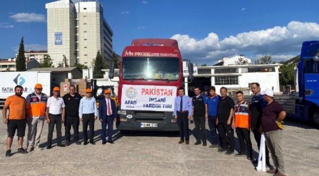 Muğla'dan Pakistan'a 2 yardım TIR'ı gönderildi