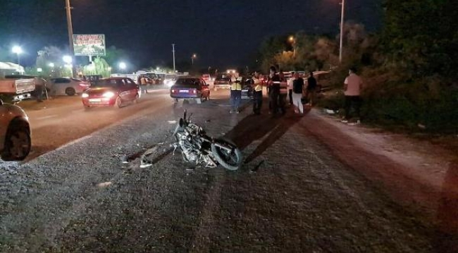 Tire ilçesinde otomobil motosiklete çarptı: 1 ölü