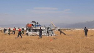 Yangına giden helikopter Denizli'de düştü