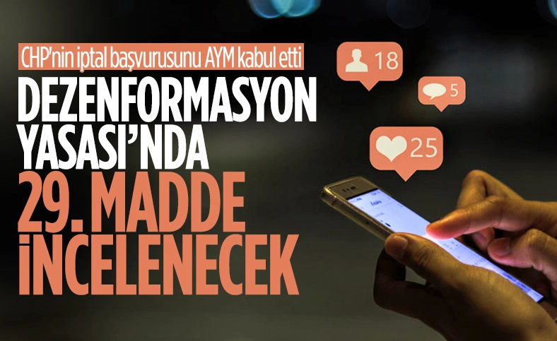 Anayasa Mahkemesi CHP'nin başvurusunu kabul etti: 29. madde incelenecek