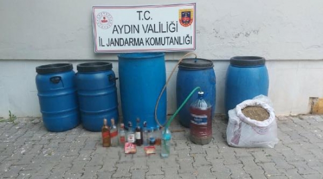 Aydında, evde 530 litre sahte içki ele geçirildi