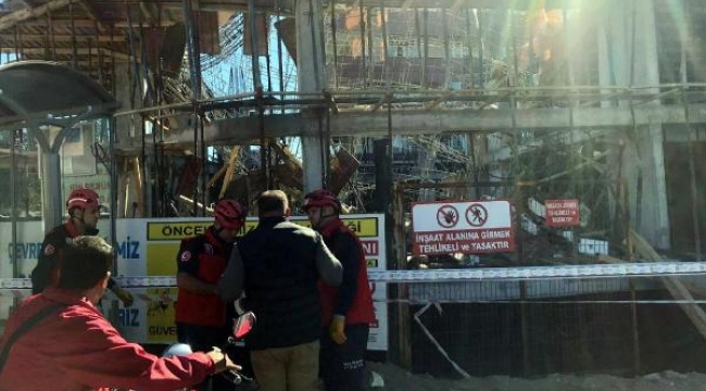 Balıkesir'de apartman inşaatında çökme: 5 işçi yaralı
