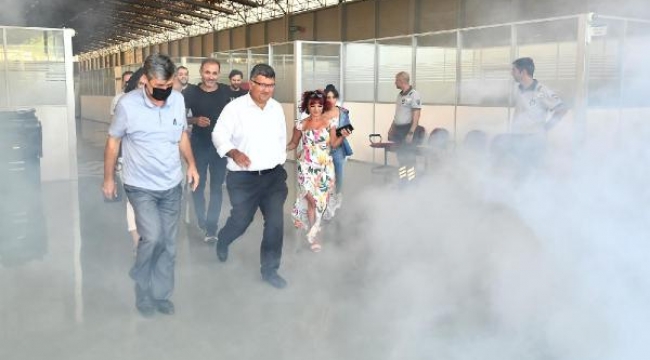İzmir Büyükşehir Belediyesi, yangın tatbikatı gerçekleştirdi