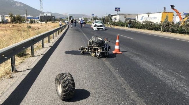 İzmir'de otomobilin çarptığı ATV'nin sürücüsü öldü