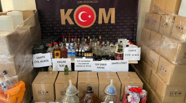 İzmir'de sahte içki baskını: 4 kişi tutuklandı