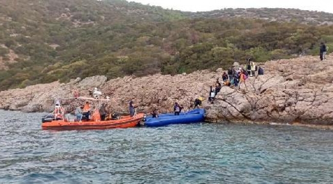 Karaada'da mahsur kalan 39 kaçak göçmen kurtarıldı