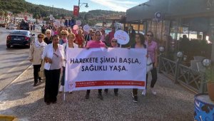 Meme kanserine farkındalık için yürüdüler