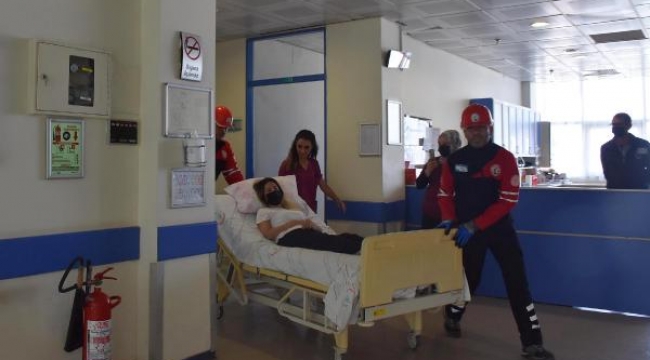 Yeşilyurt Atatürk Eğitim ve Araştırma Hastanesi'nde yangın tatbikatı