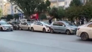 9'u 5 geçe frene bastı, 6 araç birbirine girdi