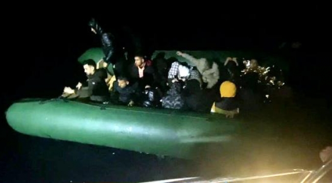 Bodrum açıklarında geri itilen 57 kaçak göçmen kurtarıldı
