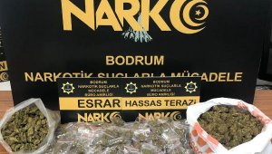 Bodrum'da 1 kilo 658 gram esrar ele geçirildi; 2 gözaltı