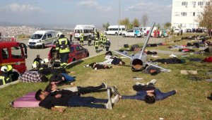 Çanakkale'de 'Geniş Katılımlı Uçak Kaza Tatbikatı' gerçekleştirildi