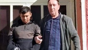 Çuvallı hırsızlık şüphelisini polis yakaladı