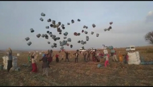 Hasat kova atma töreniyle bitti