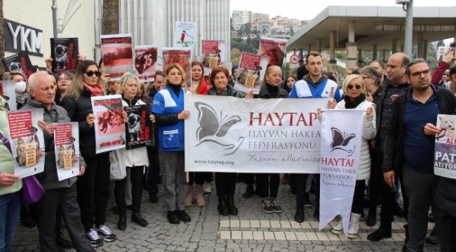 Hayvanlara yönelik şiddet, İzmir'deki eylemde protesto edildi