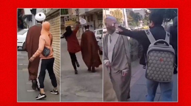 İran'da mollalara karşı eylem! Sarıklarını düşürme akımı başladı