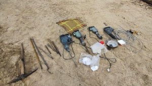 Kaçak kazı yapan 2 kişiye suçüstü