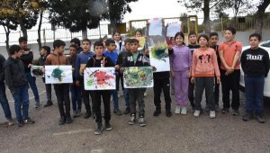 13 yıldır eğitim veren 'konteyner okulda' sanat atölyesi