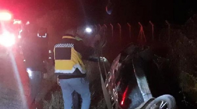 Otomobil, takla attı; sürücü ile arkadaşı öldü