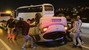 Takla attı; sürücü 1.67 promil alkollü çıktı