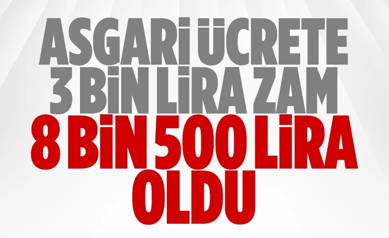 Asgari ücret zammı belli oldu