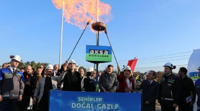 Ayvacık'ta doğal gaz yakma töreni düzenlendi