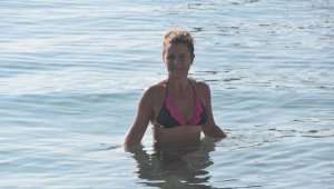 Bodrum'da Aralık ayında denize girdiler