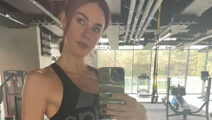 Defne Samyeli'nin spor sonrası pozları