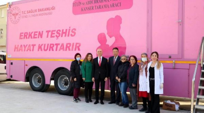 Denizli'de Mobil Kanser Tarama TIR'ı ile 73 kişiye erken teşhis