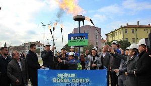 Gelibolu'da doğal gaz yakma töreni! Doğalgaz 240 gün sonra evlerde