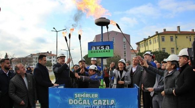 Gelibolu'da doğal gaz yakma töreni! Doğalgaz 240 gün sonra evlerde
