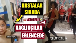 Hastalar sıra beklerken, doktorlar yılbaşı partisi yaptı!