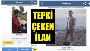 Kendi fotoğrafıyla kiralık ilanı verdi: Sadece bayana