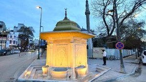 Kubbesi bozulan Tarihi Haydar Çavuş Çeşmesi restore edildi