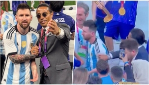 Messi'yi kolundan çekiştirdi! Bomba anlar