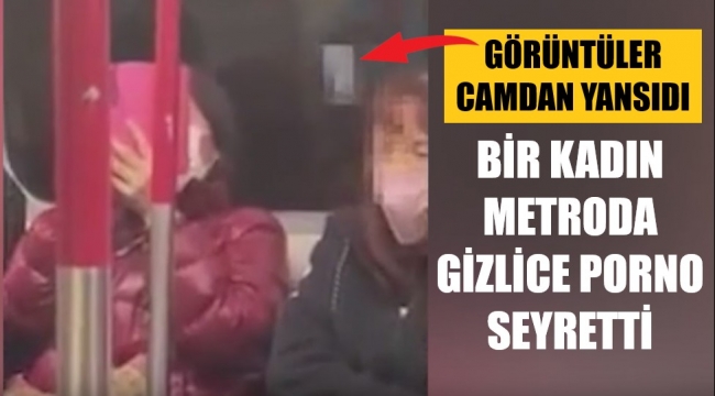 Metroda yetişkin filmi izledi... Camın yansıması ele verdi