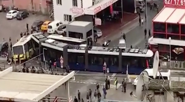 Tramvay ile belediye otobüsü çarpıştı: 19 yaralı