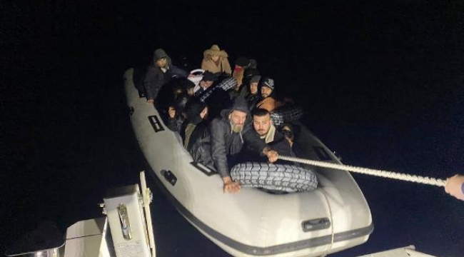 Bodrum'da 17 kaçak göçmen kurtarıldı