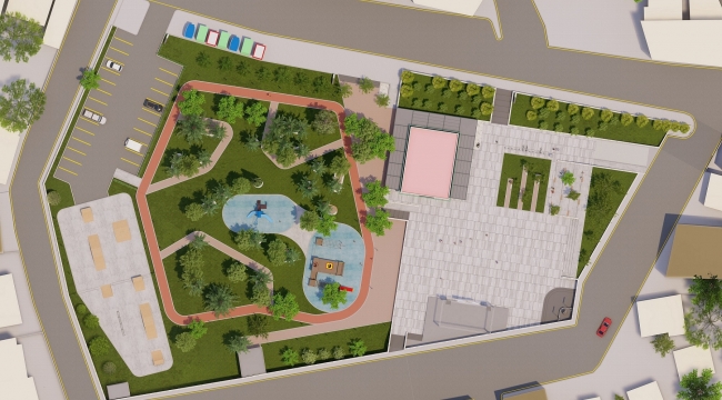 Gaziemir Belediyesi, Sarnıç Cumhuriyet Meydanı'nı yeniliyor