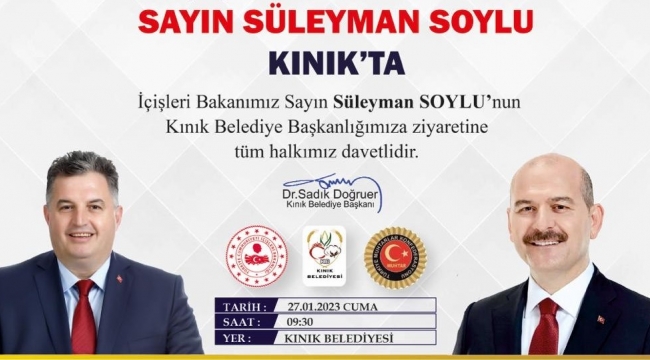 Kınık'ta Bakan Soylu'nun katılımıyla muhtarları bir araya getirecek çalıştay