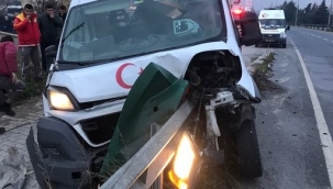 Kontrolü kaybetti, demir bariyerlere saplandı